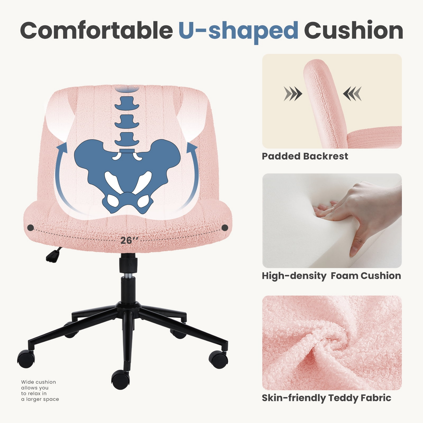 Criss Cross Ergonomic Chair with Wheels