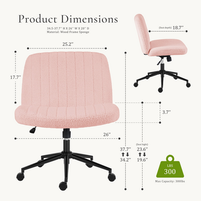 Criss Cross Ergonomic Chair with Wheels