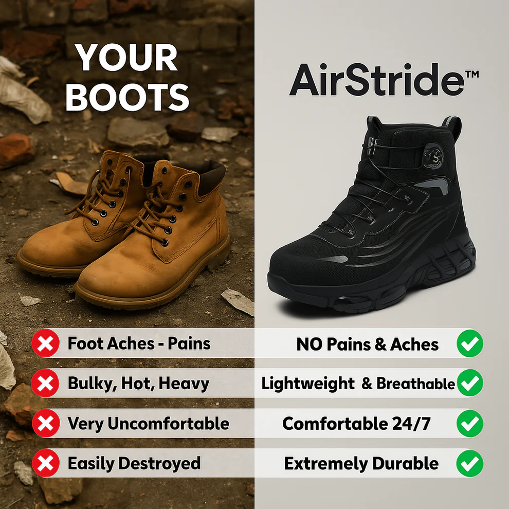 AirStride™ 2.0 Safety Shoes – Finally, Work Boots That Don't Kill Your Feet