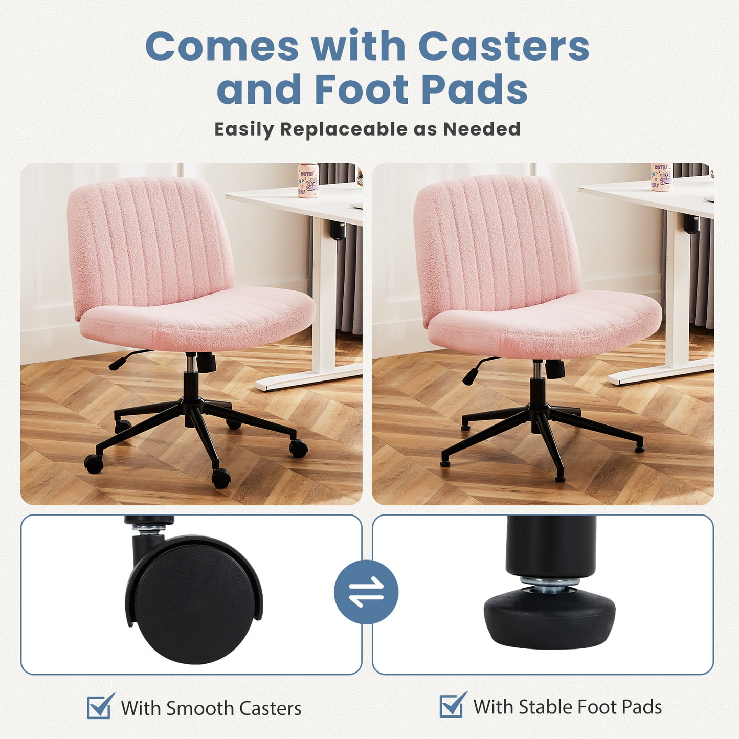 Criss Cross Ergonomic Chair with Wheels